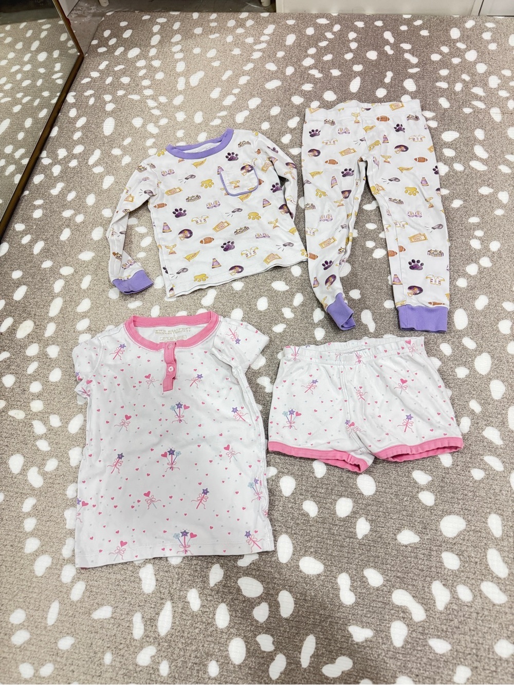 Lot of 22 Bamboo Pajamas Pima TBBC set shorts long sleeve toddler girl tee bows - Picture 9 of 16